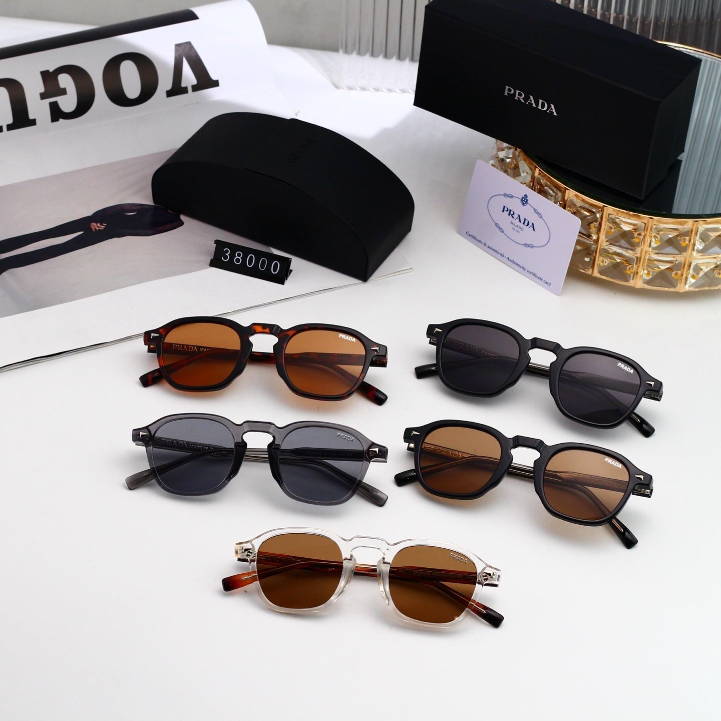 Fashion Metal Frame Polygon Sunglasses Women Trendy 38000