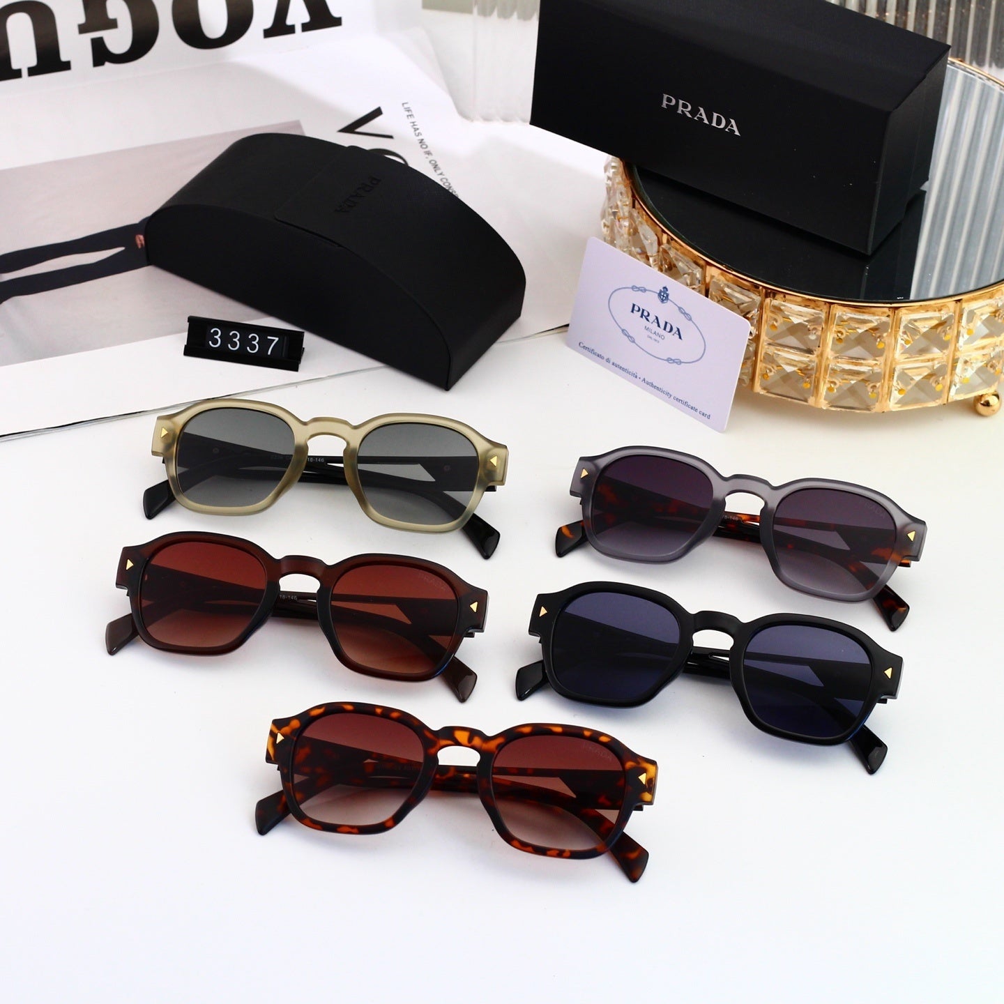 Polarized Sunglasses Personality Rivet Small Round Frame Sunglasses 3337