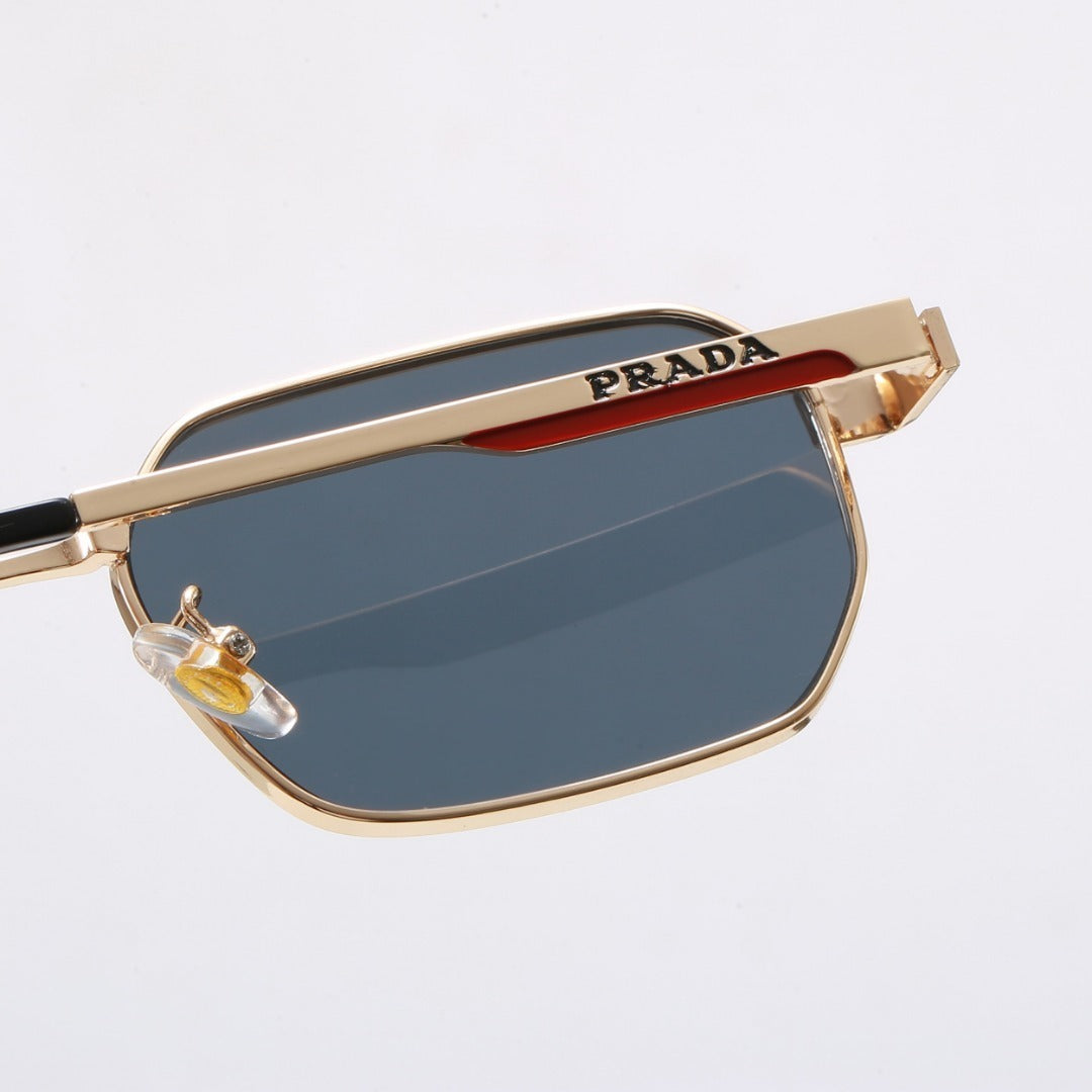 Polarized Sunglasses Metal Polygon Square Frame Sunglasses 9067