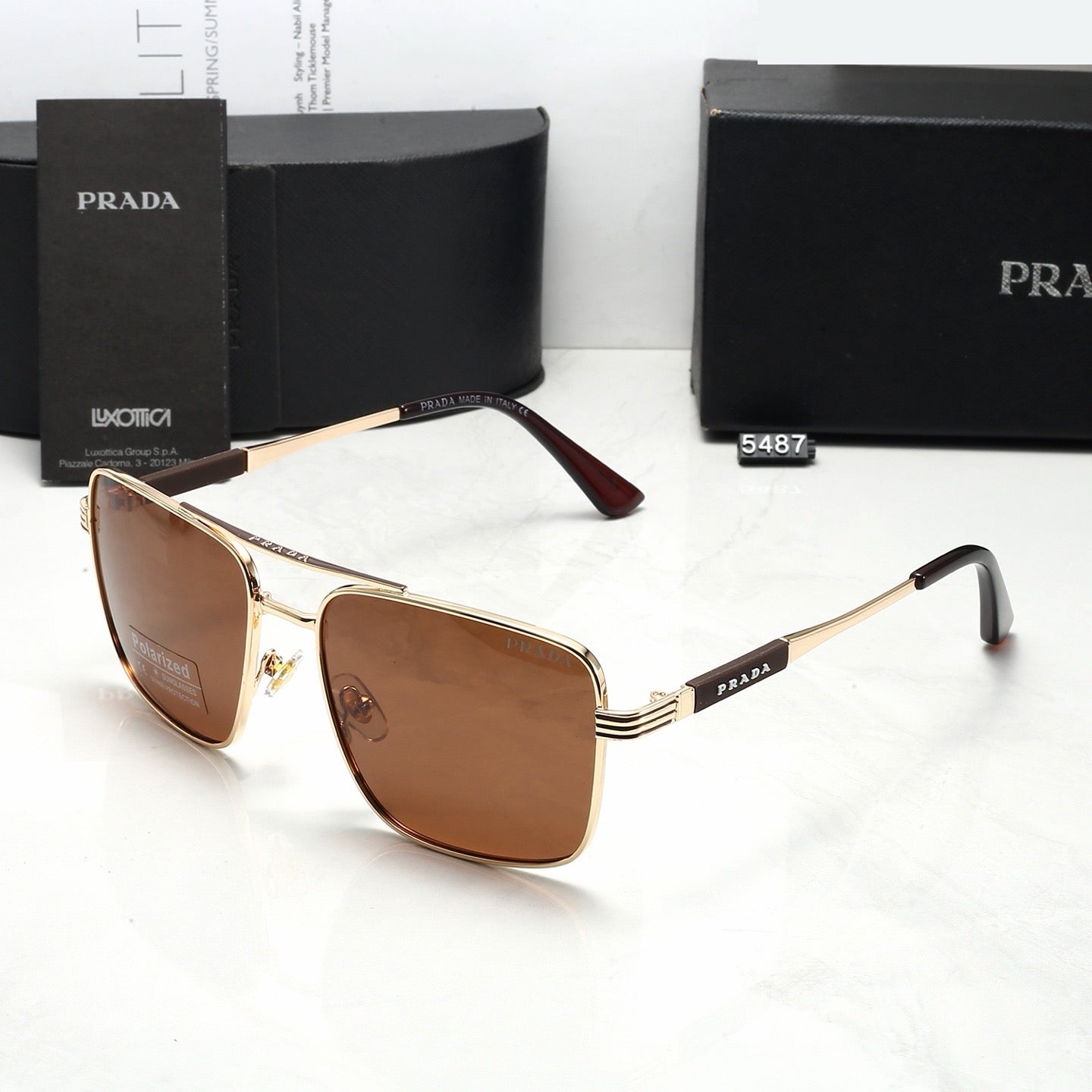 New polarized stylish casual metal sunglasses 5487