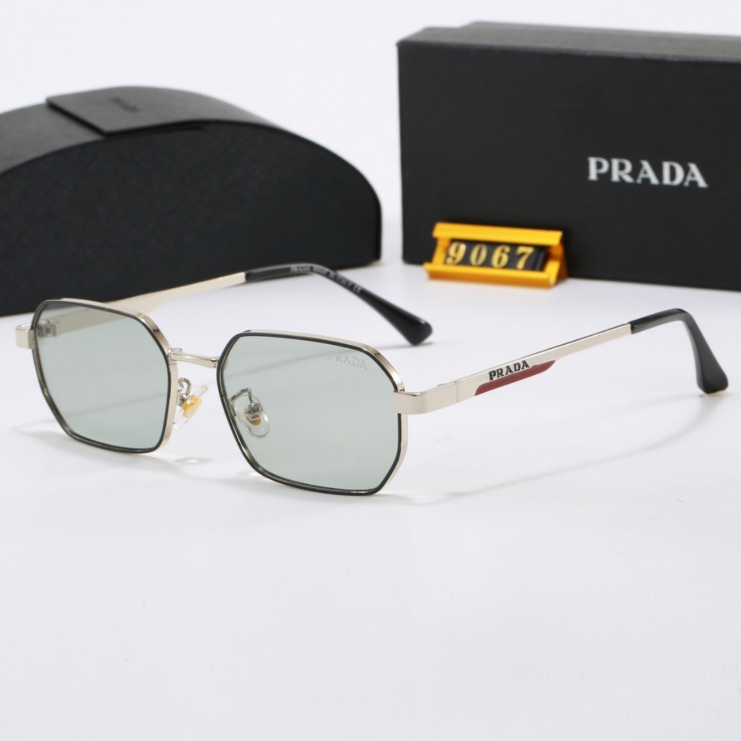 Polarized Sunglasses Metal Polygon Square Frame Sunglasses  9067