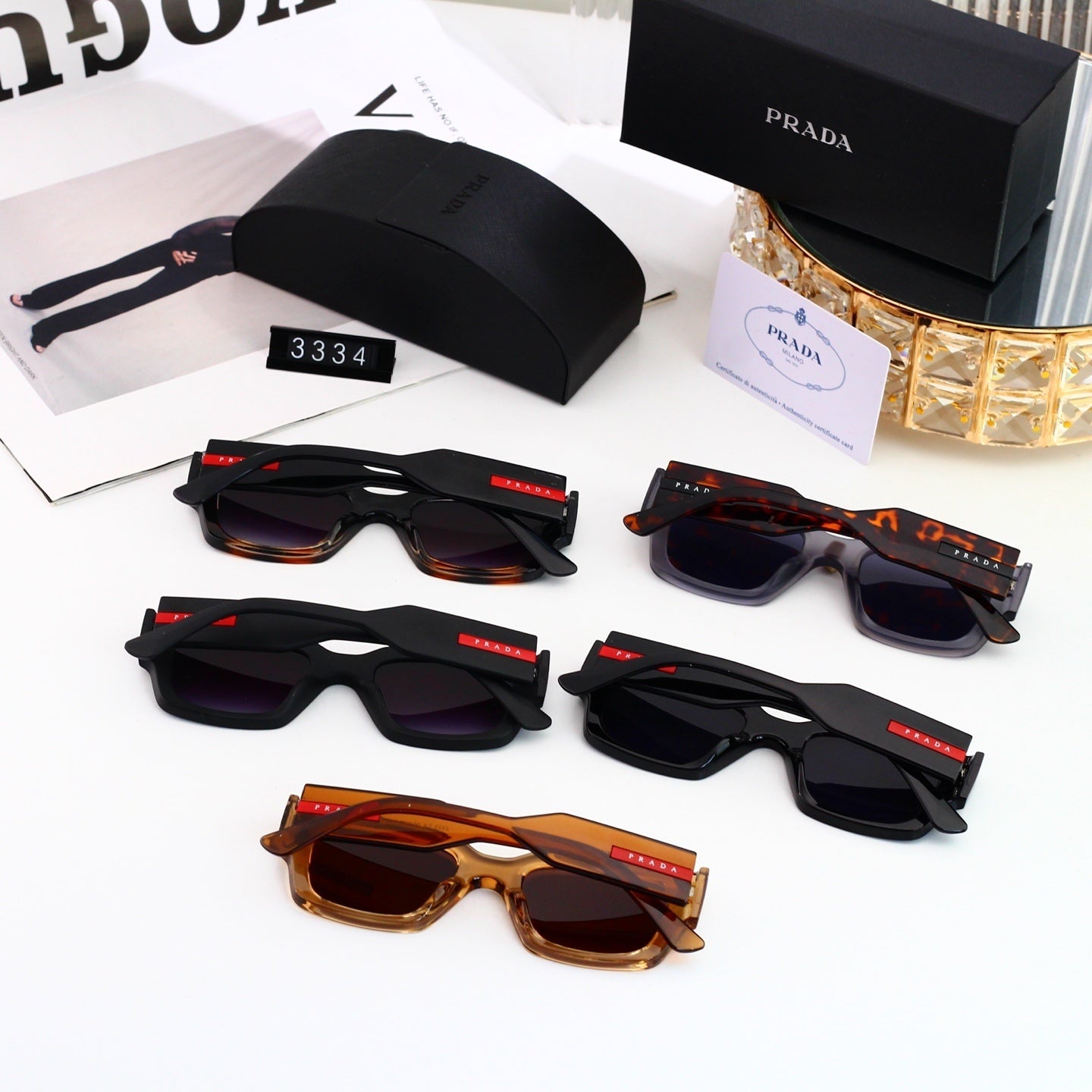 Stylish Metal Frame Polygon Sunglasses Brand Inspired 3334