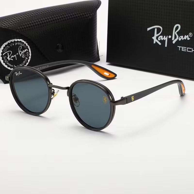 New stylish metal round-frame sunglasses with a distinctive look