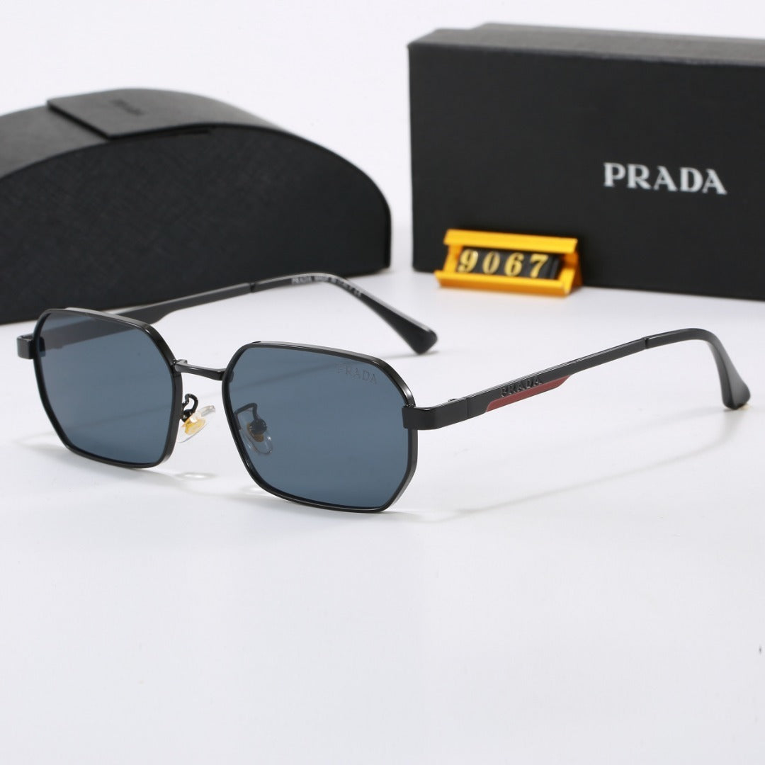 Polarized Sunglasses Metal Polygon Square Frame Sunglasses  9067