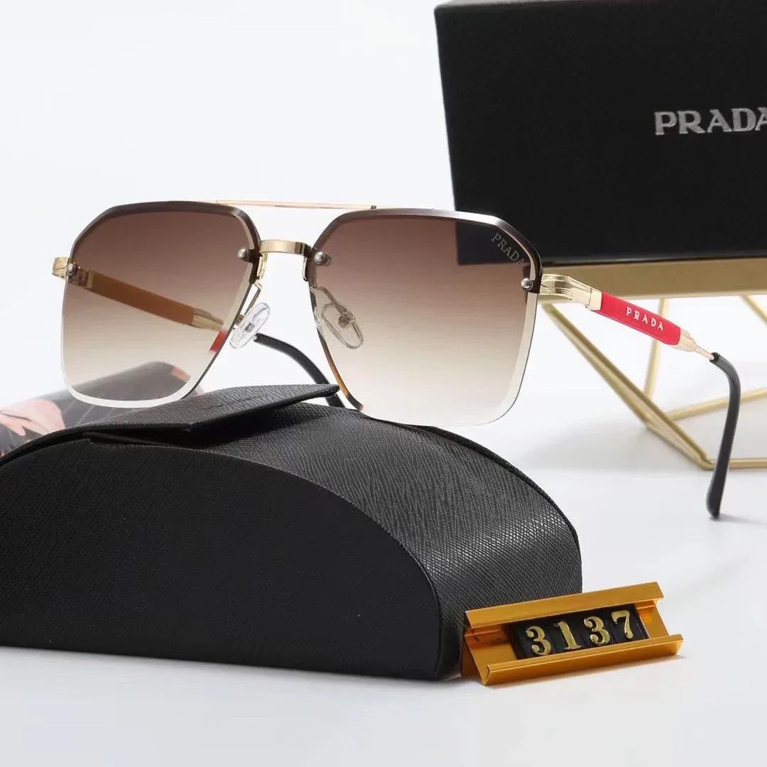 Hot new metal frame square lens sunglasses 3137