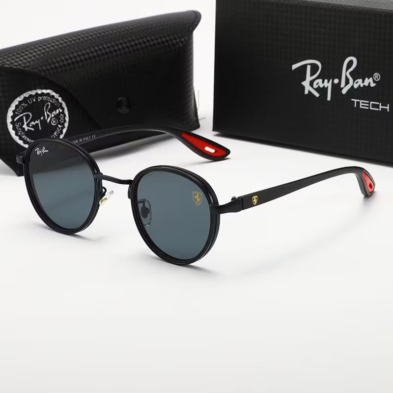 New stylish metal round-frame sunglasses with a distinctive look