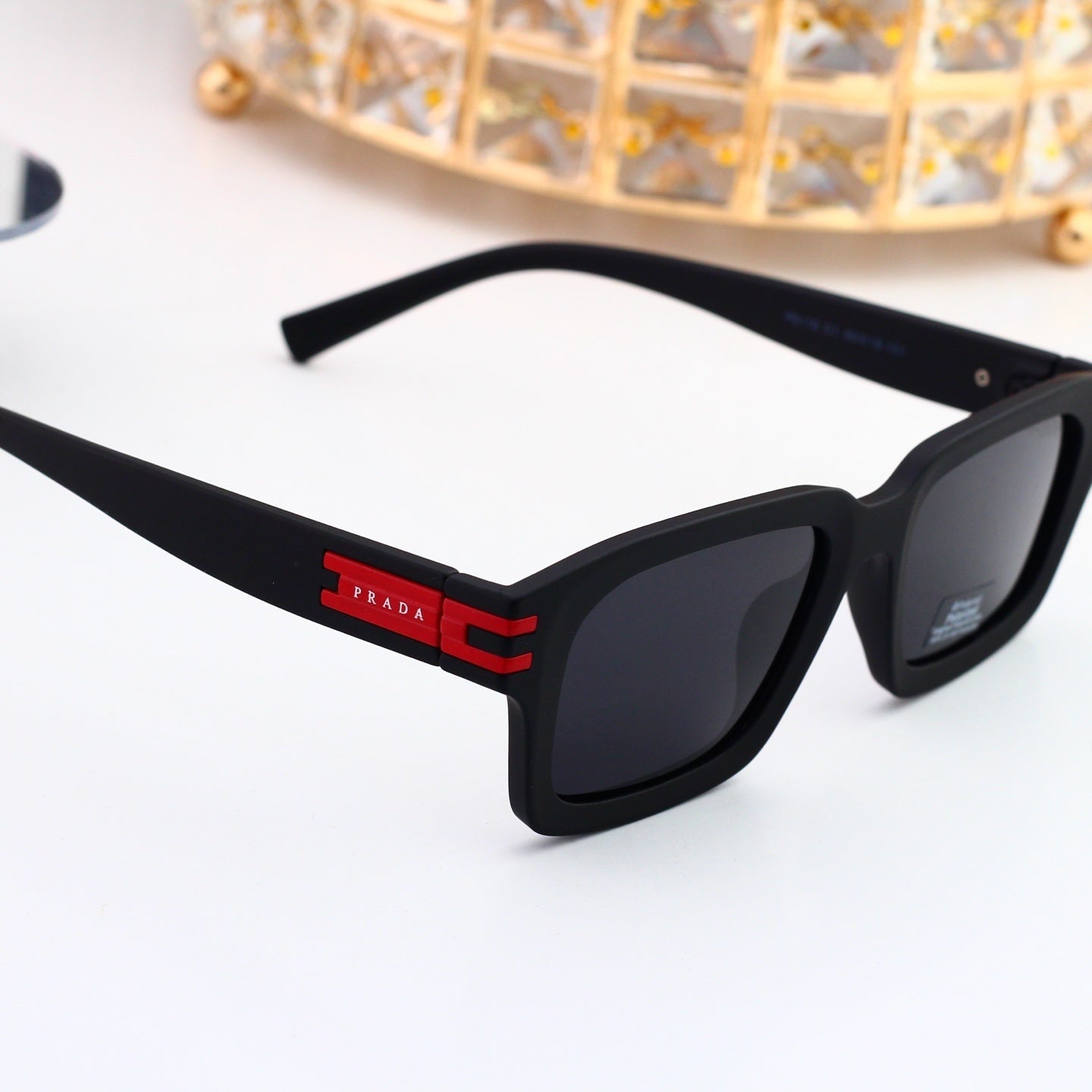 Luxury Metal Polygon Sunglasses Brand Design Fashion  6111