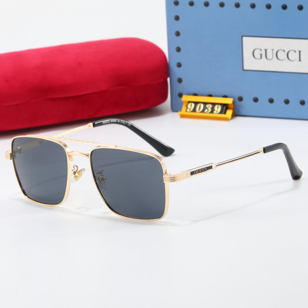 G High-priced New Sunscreen Metal Sunglasses 9039