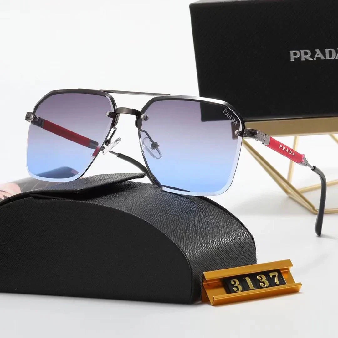 Hot new metal frame square lens sunglasses 3137