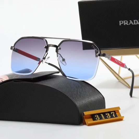Hot new metal frame square lens sunglasses 3137