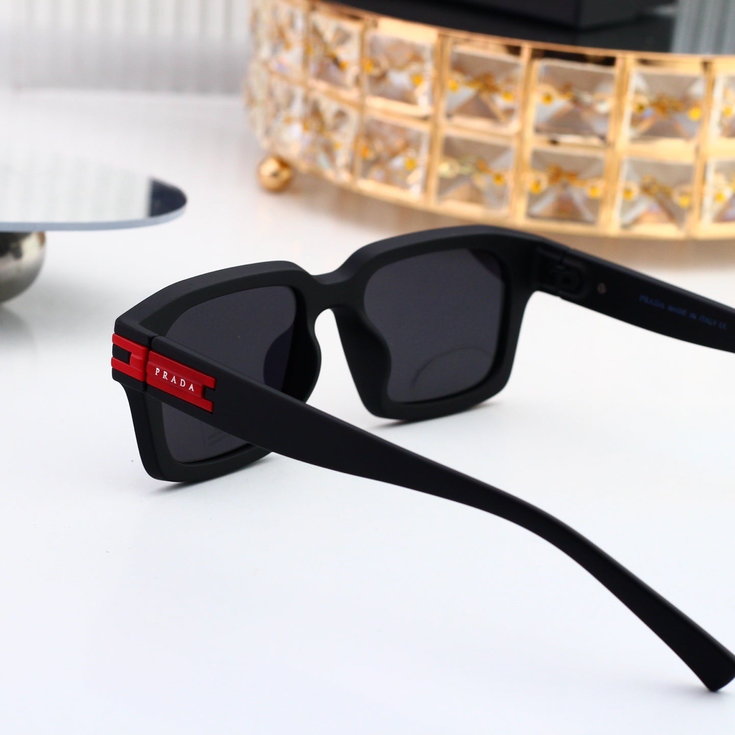 Luxury Metal Polygon Sunglasses Brand Design Fashion  6111