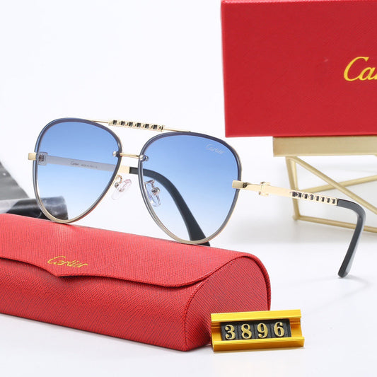 Fashion metal frame universal sunglasses