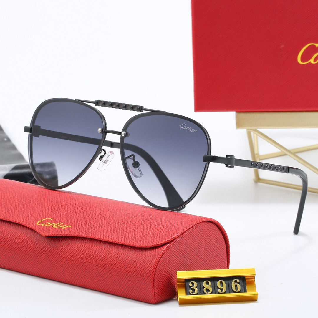 Fashion metal frame universal sunglasses