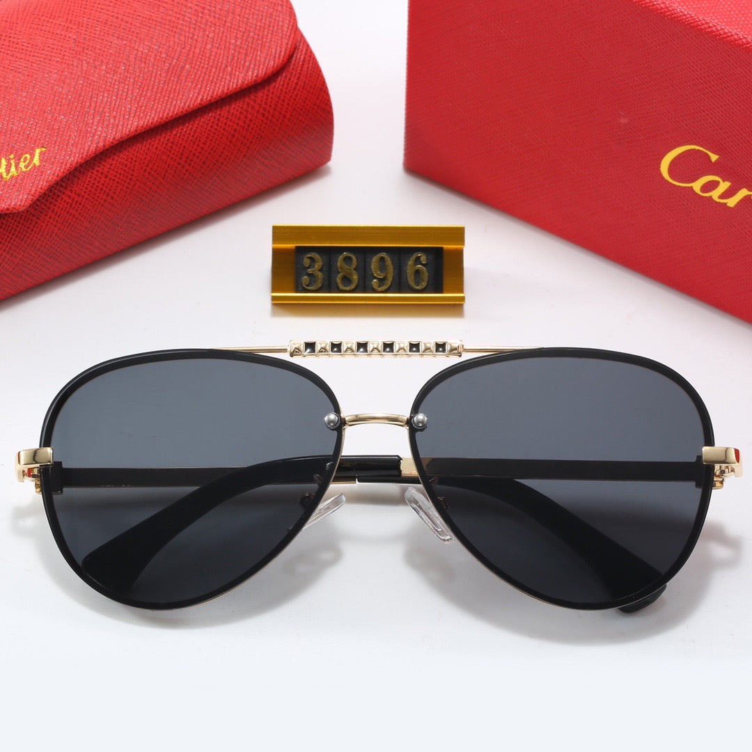 Fashion metal frame universal sunglasses