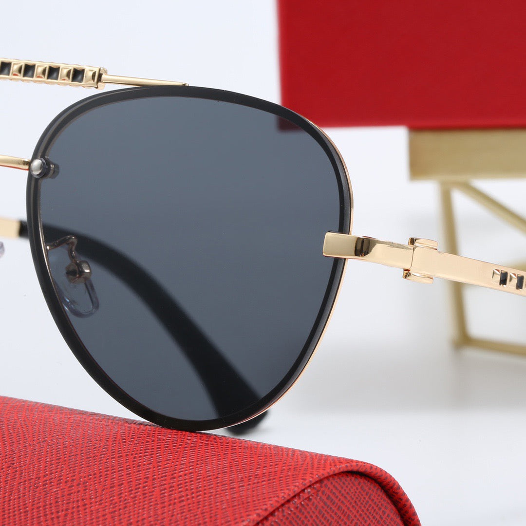 Fashion metal frame universal sunglasses