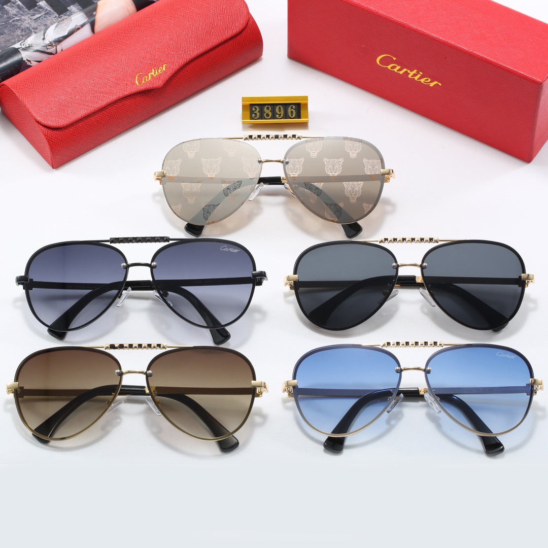 Fashion metal frame universal sunglasses