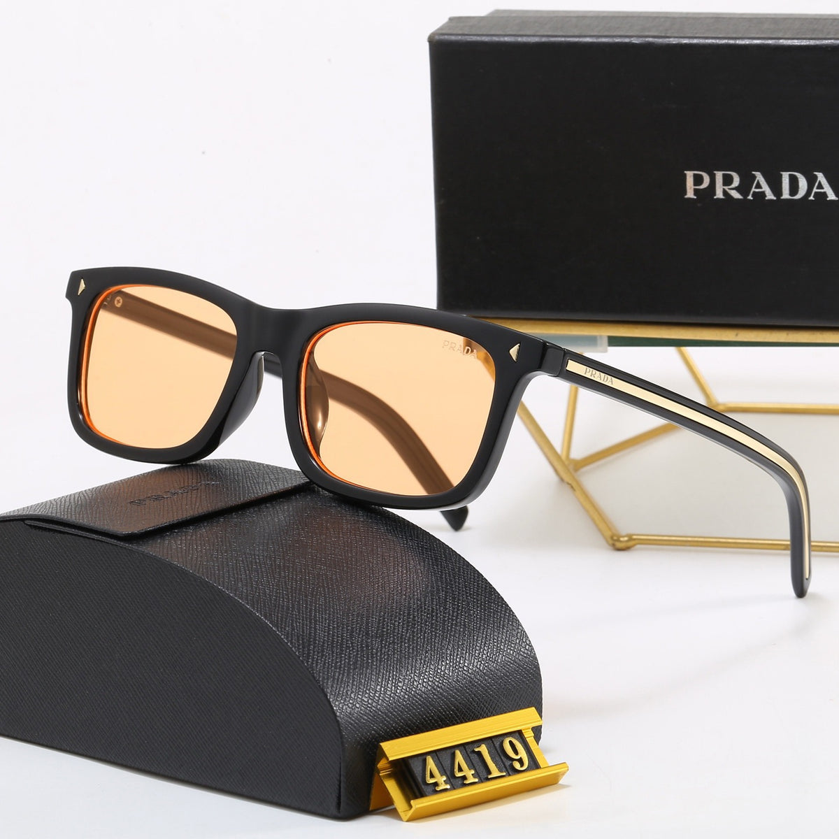 New Retro-Chic Square-Frame Triangular Sunglasses 4419