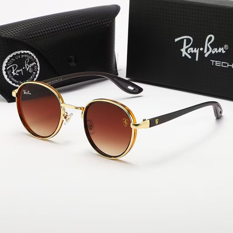 New stylish metal round-frame sunglasses with a distinctive look