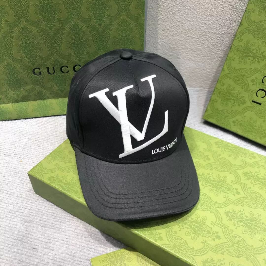 Large Embroidered Monogram Baseball Cap