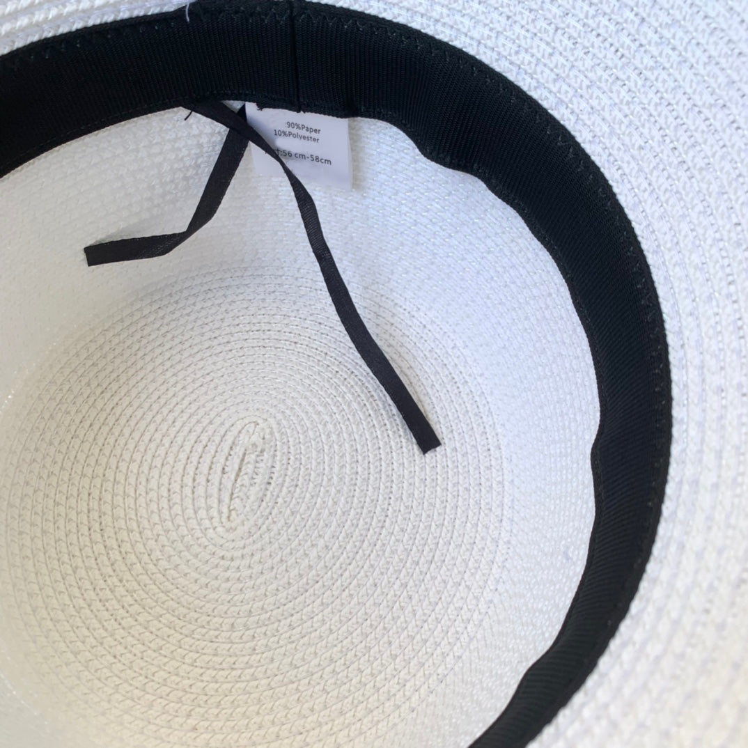Hot Selling Monogram Belt Straw Bucket Hat