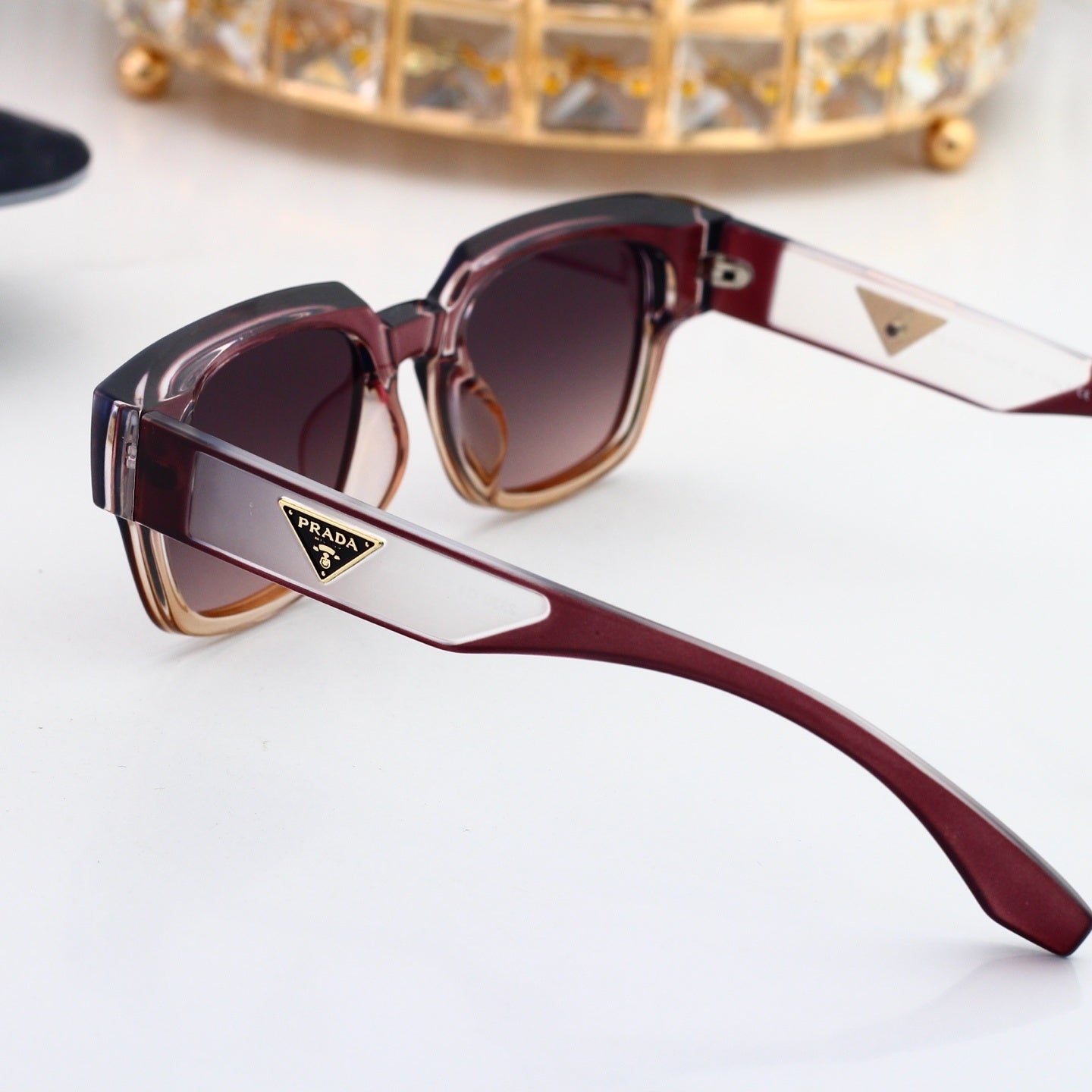Casual Metal Polygon Sunglasses Fashion Streetwear  3331