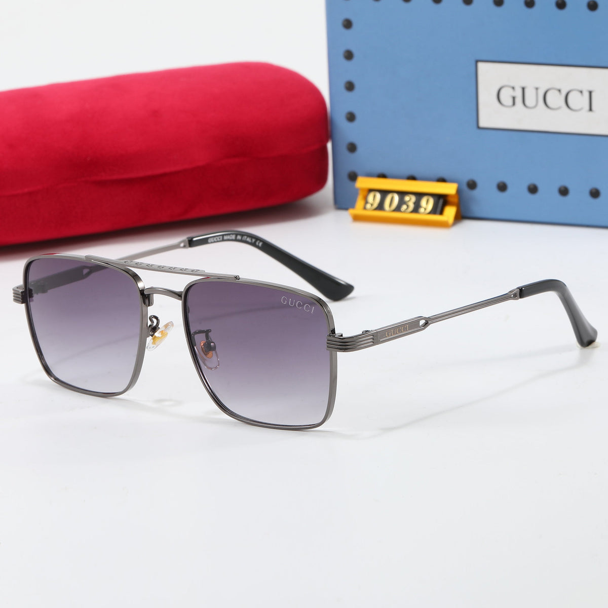 G High-priced New Sunscreen Metal Sunglasses 9039
