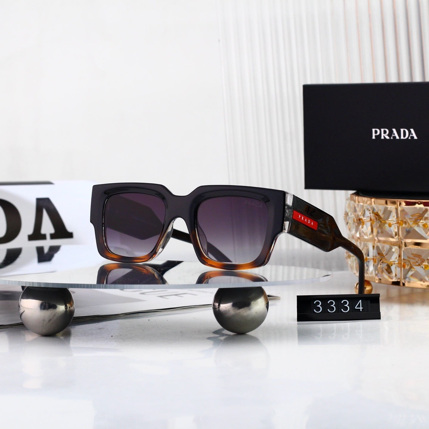 Stylish Metal Frame Polygon Sunglasses Brand Inspired 3334