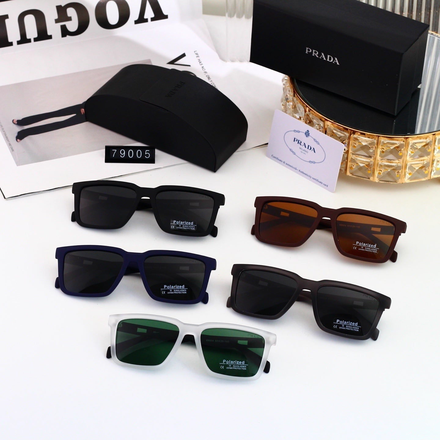 Polarized Sunglasses Fashion Square Frame Sunglasses  79005