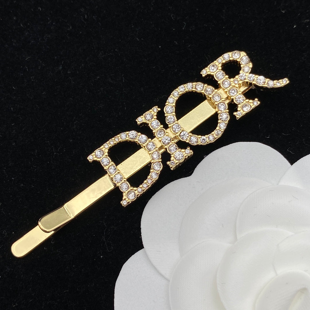 Diamond Letter Hair Clip