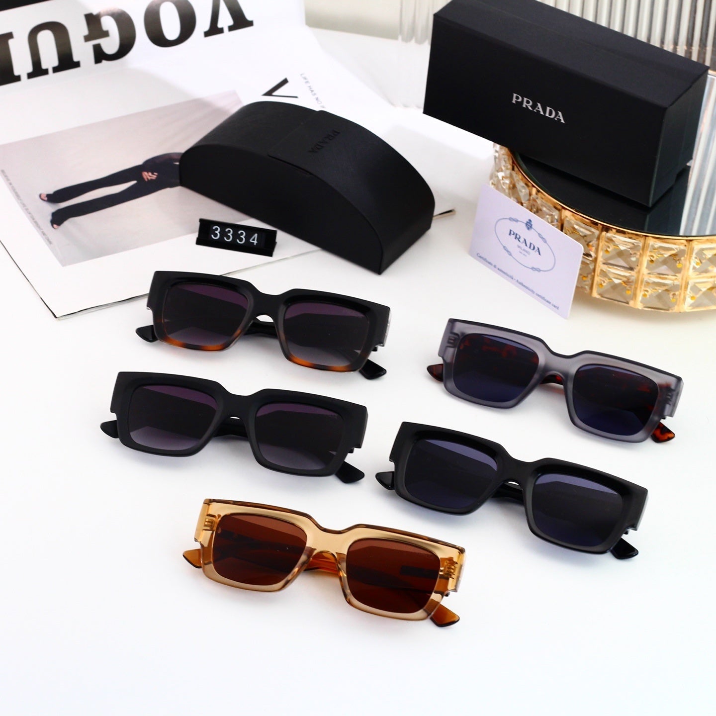 Stylish Metal Frame Polygon Sunglasses Brand Inspired 3334