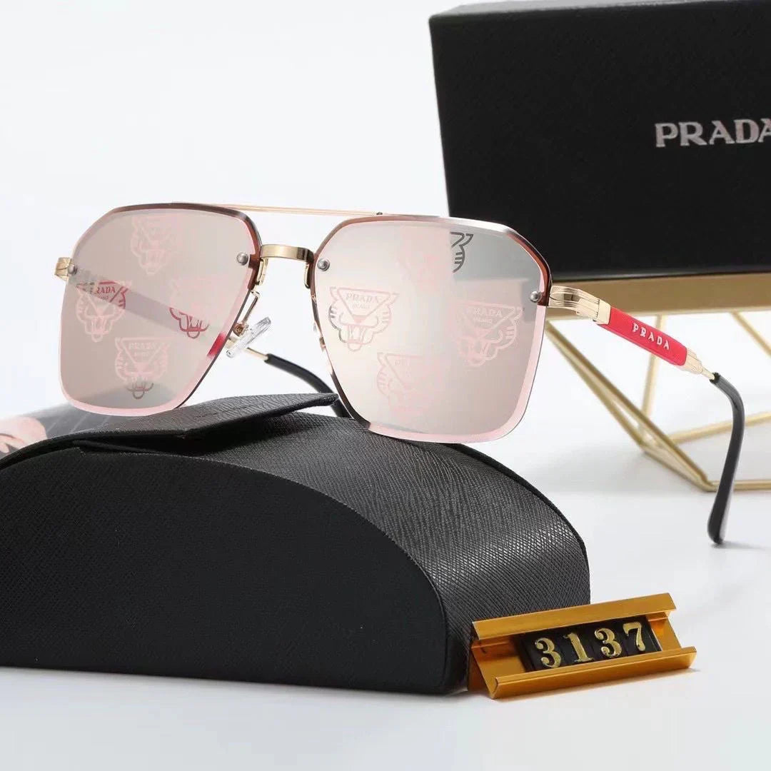 Hot new metal frame square lens sunglasses 3137