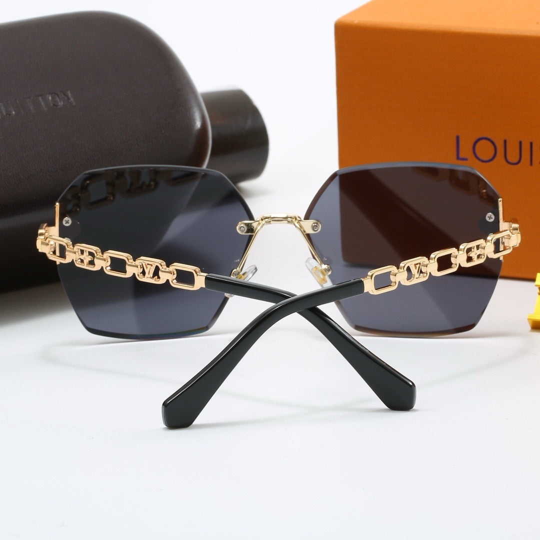 European and American style hollow metal sunglasses 3941