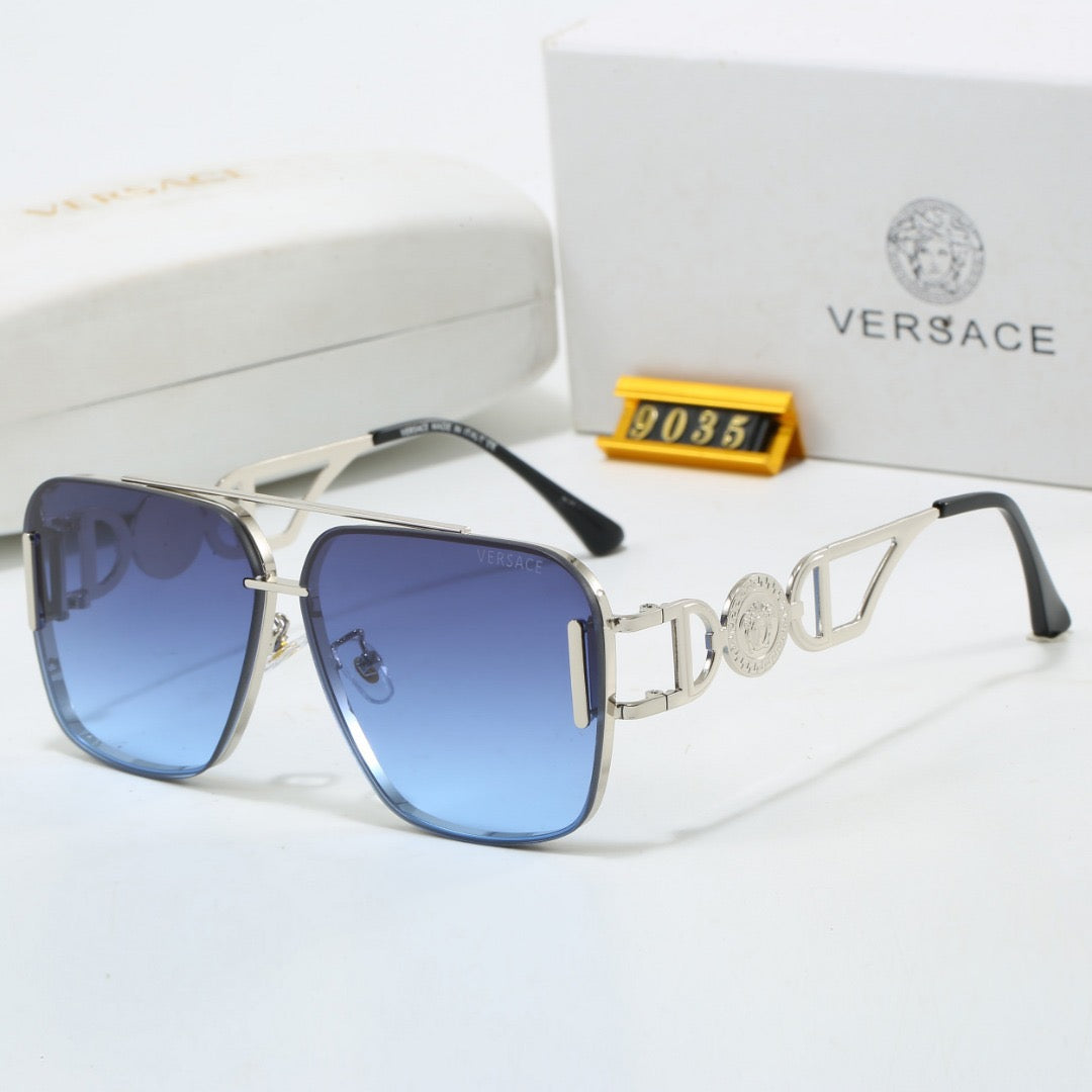 New Square-Frame Metal Fashion Sunglasses 9035