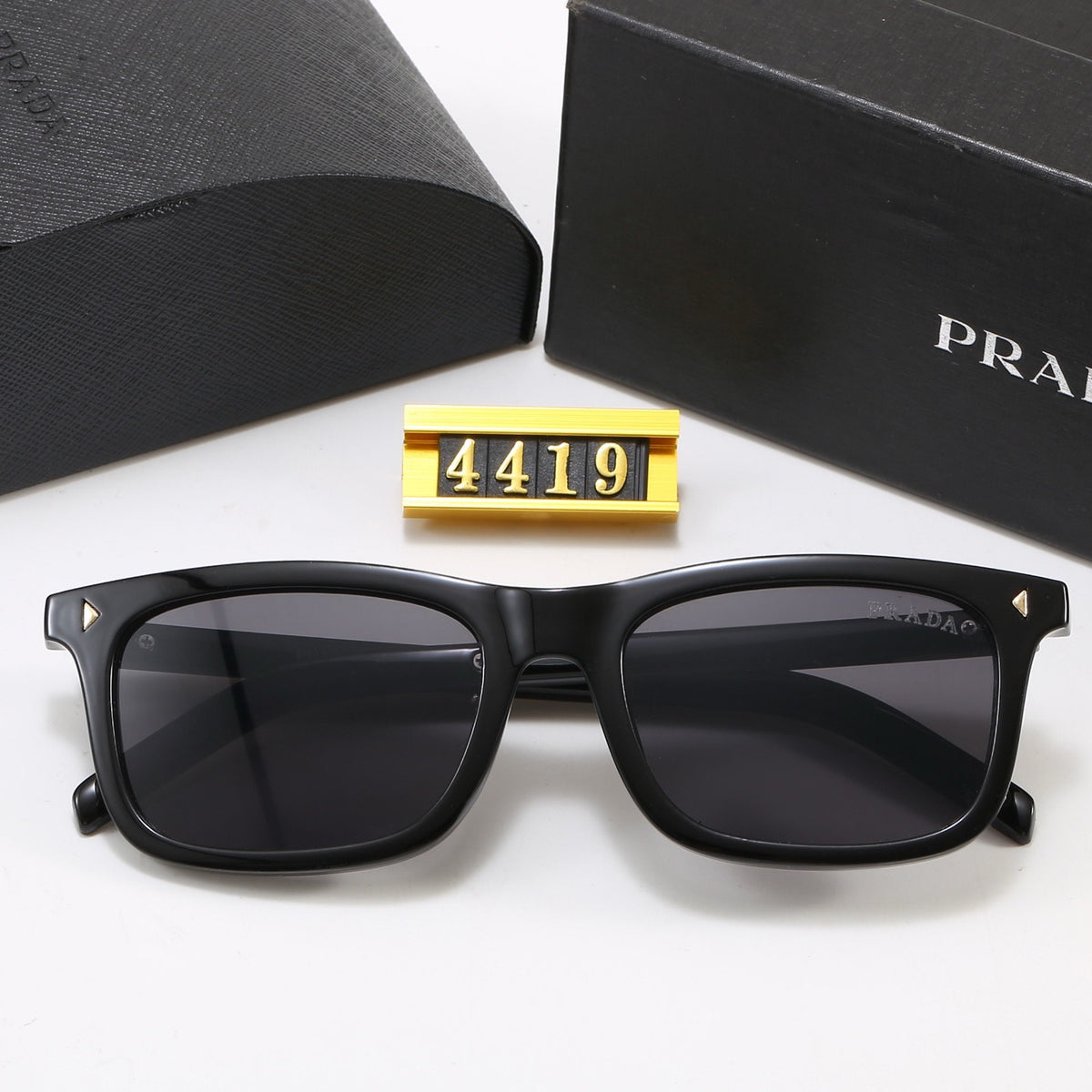 New Retro-Chic Square-Frame Triangular Sunglasses 4419