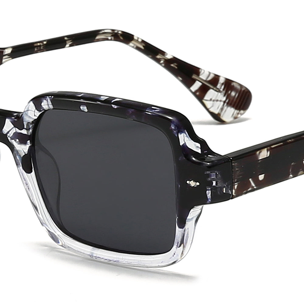 Dollger Square 90s Retro Clear Sunglasses
