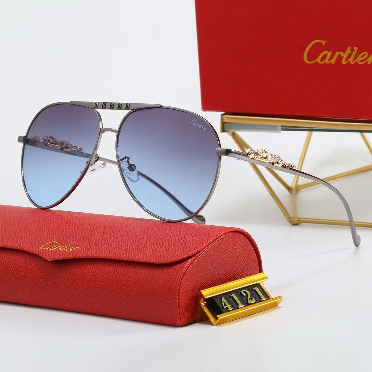Fashion metal frame universal sunglasses 4121