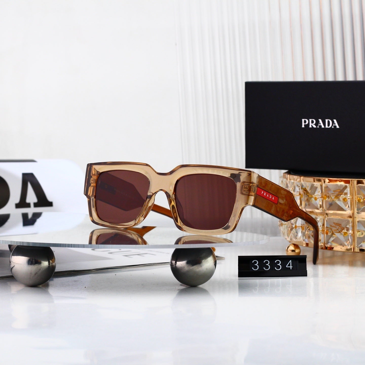 Stylish Metal Frame Polygon Sunglasses Brand Inspired 3334