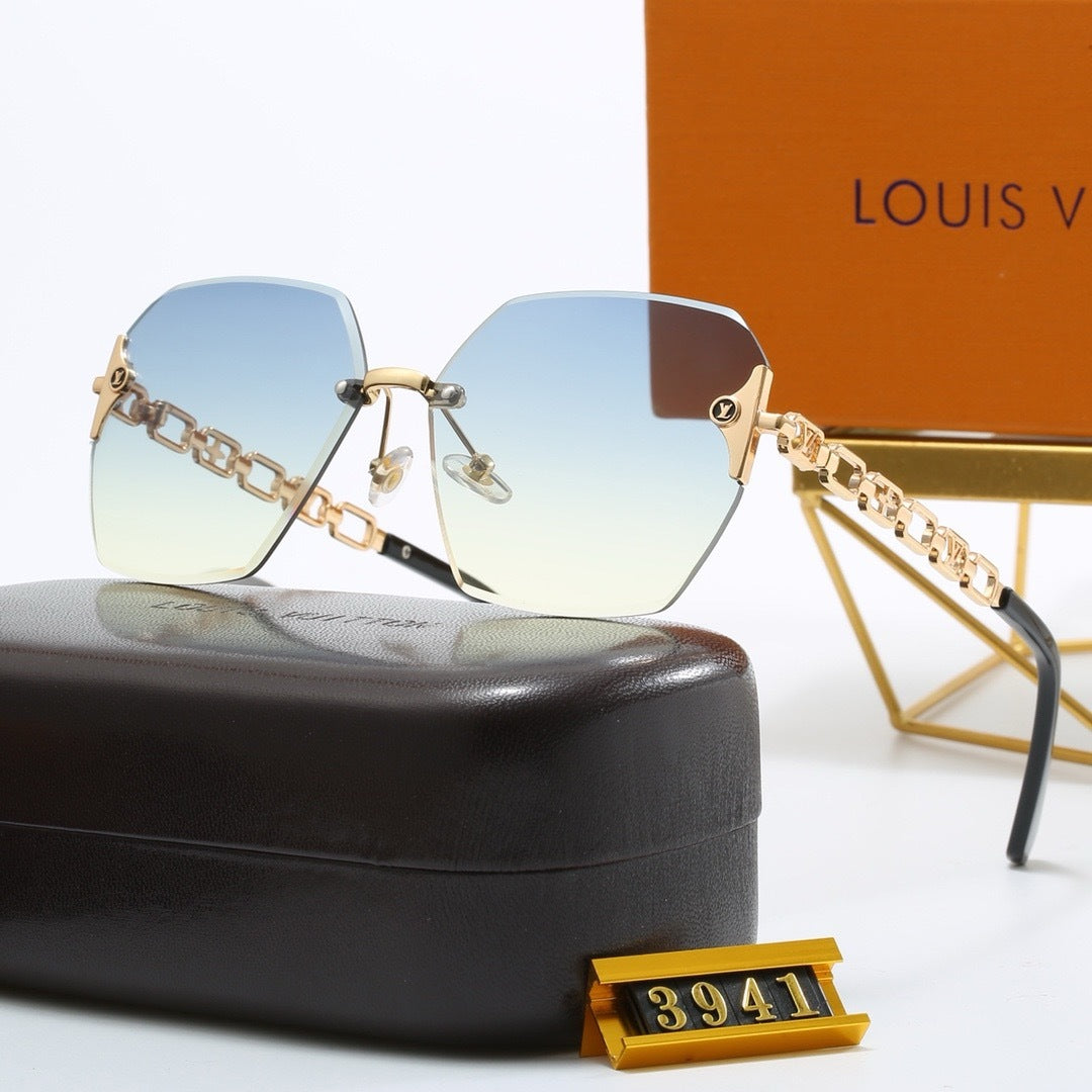 European and American style hollow metal sunglasses 3941
