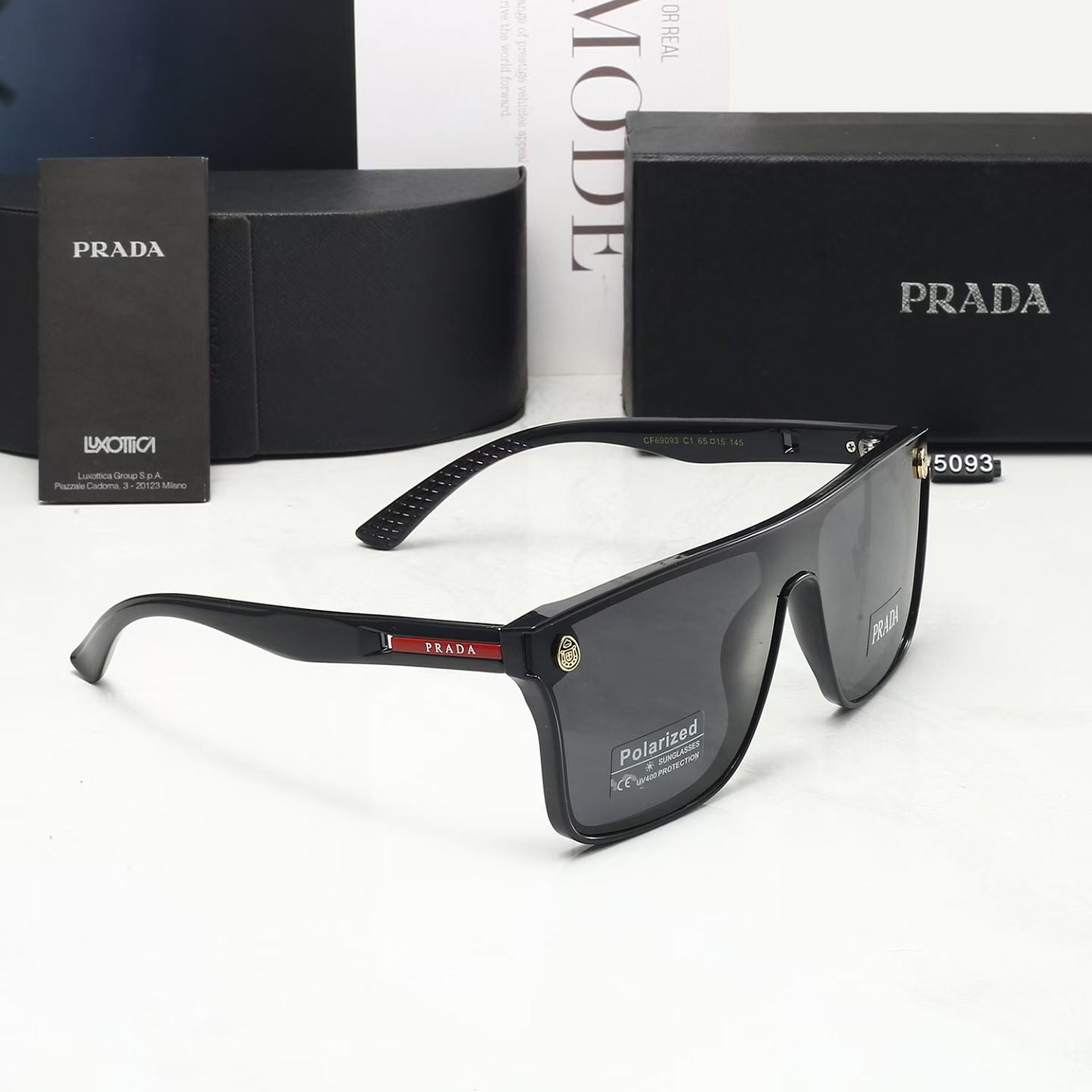 Simple oversized sun protection sunglasses 5093