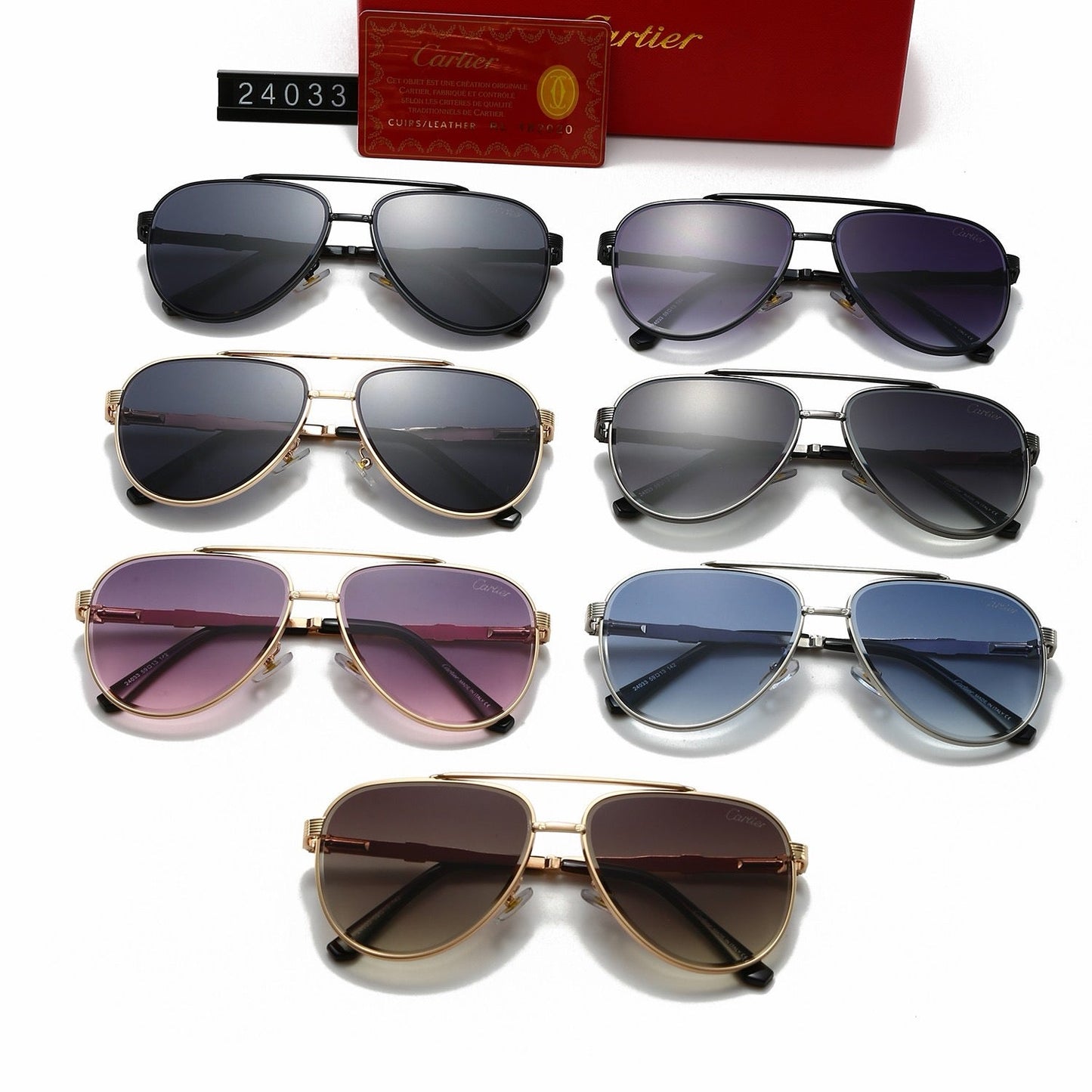 Fashion metal frame universal sunglasses 24033