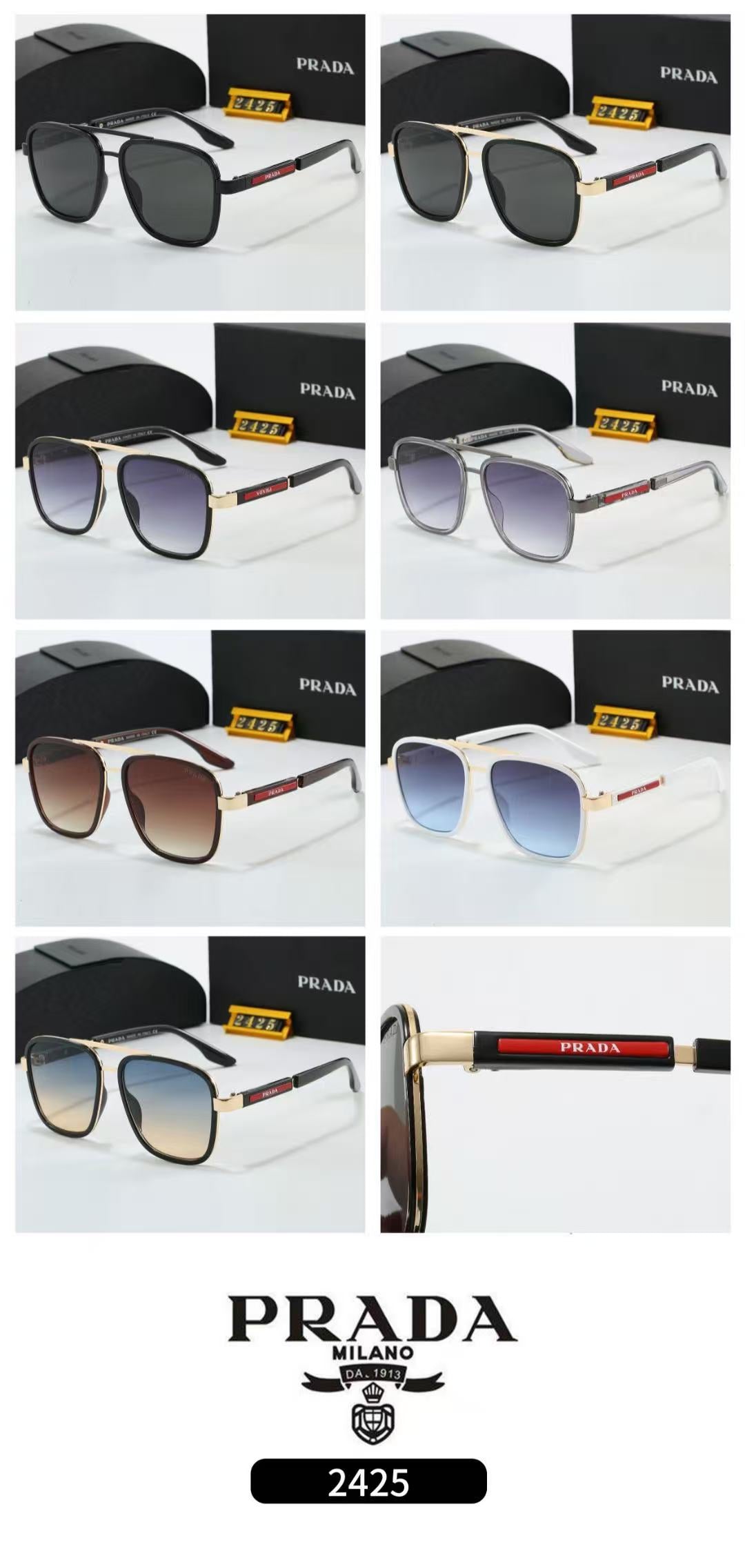 Two-tone metal sunglasses
