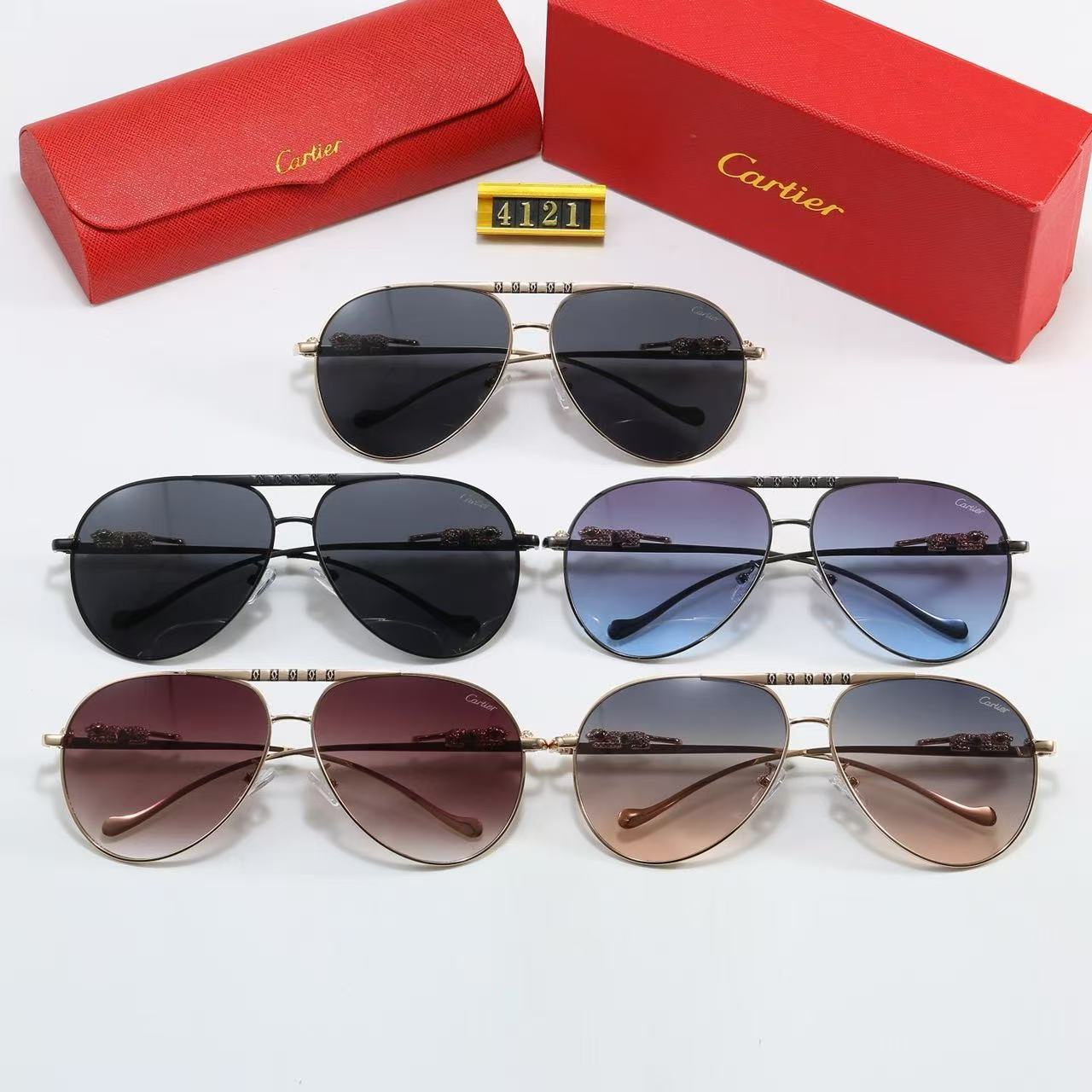 Fashion metal frame universal sunglasses 4121