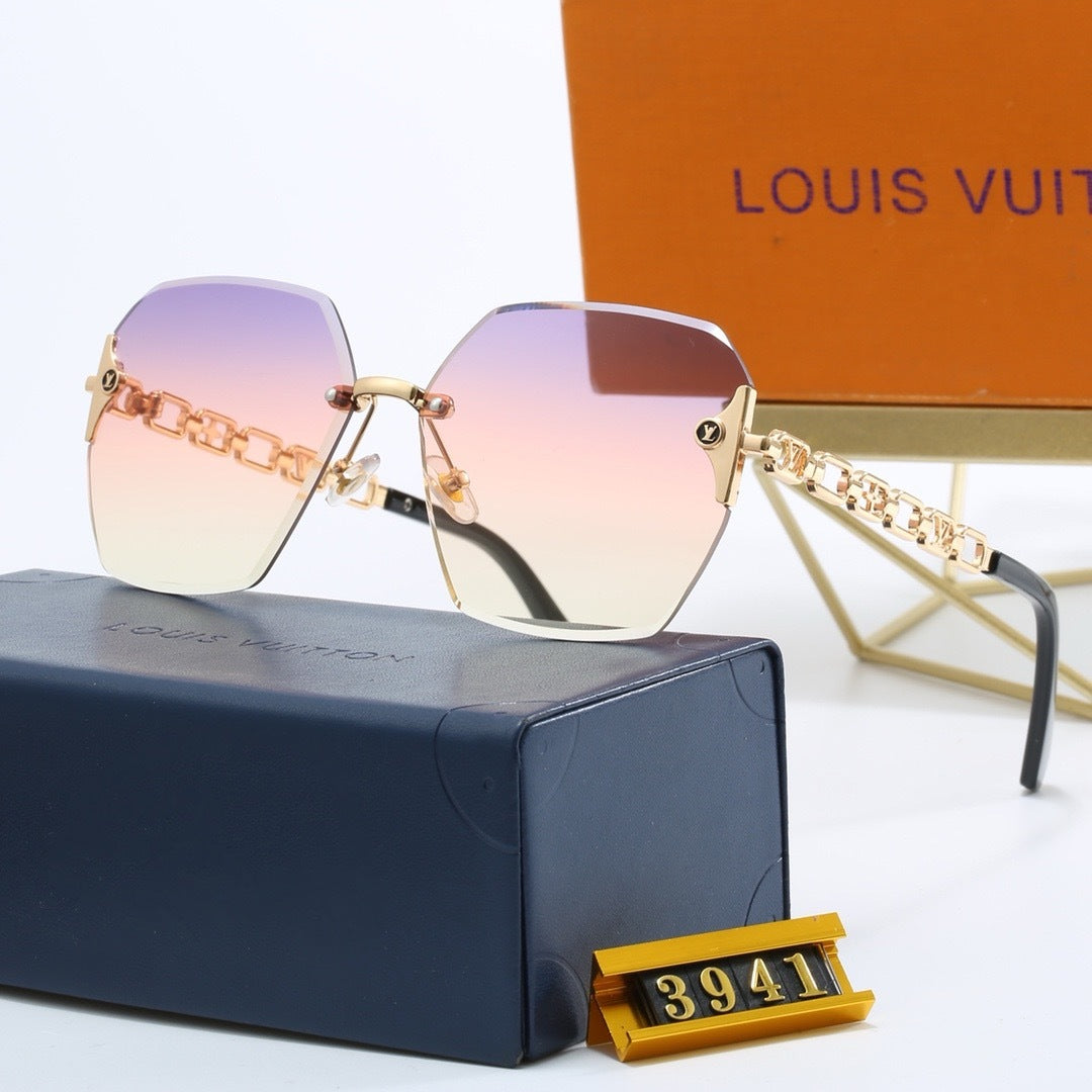 European and American style hollow metal sunglasses 3941