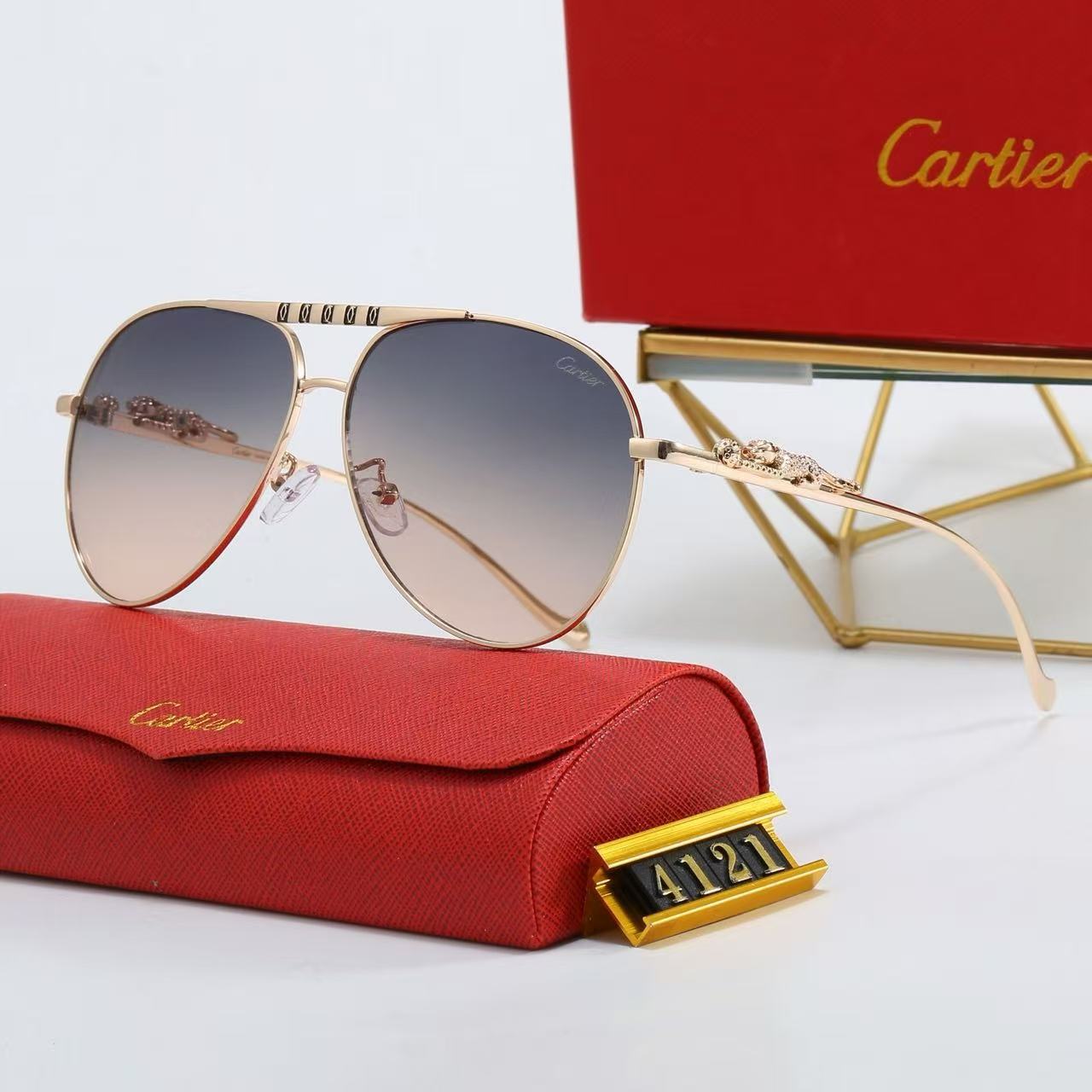 Fashion metal frame universal sunglasses 4121
