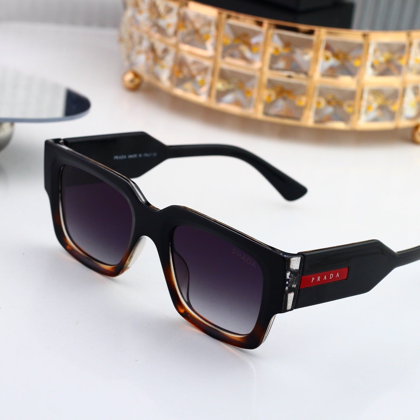 Stylish Metal Frame Polygon Sunglasses Brand Inspired 3334