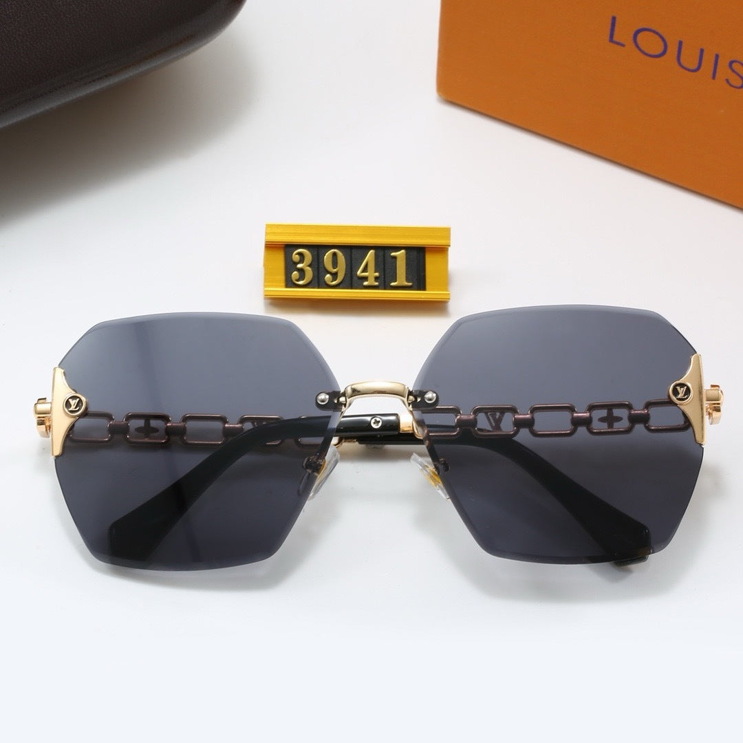 European and American style hollow metal sunglasses 3941