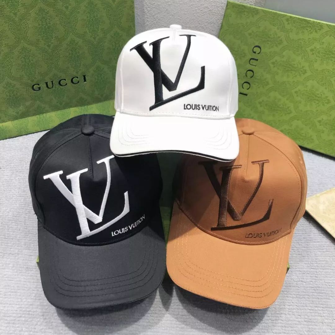 Large Embroidered Monogram Baseball Cap