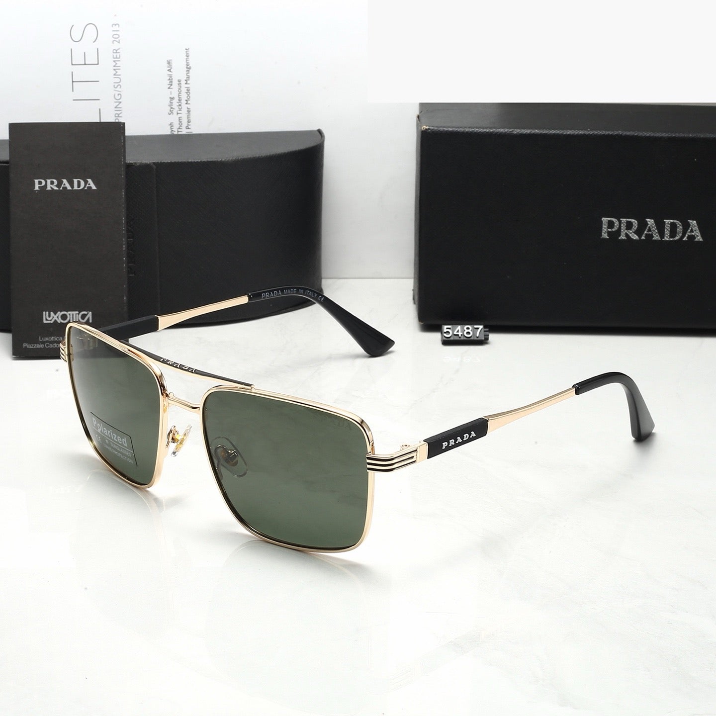 New polarized stylish casual metal sunglasses 5487