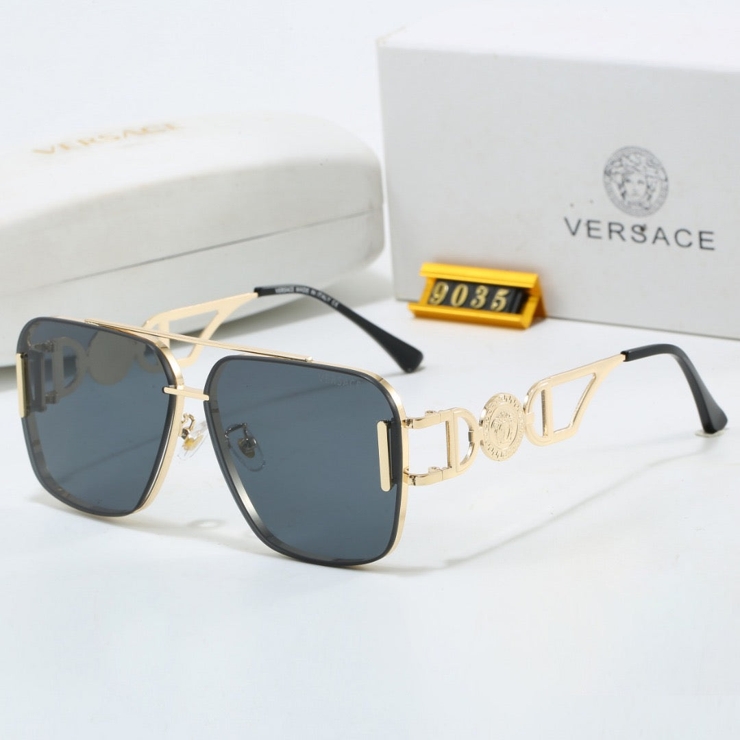 New Square-Frame Metal Fashion Sunglasses 9035