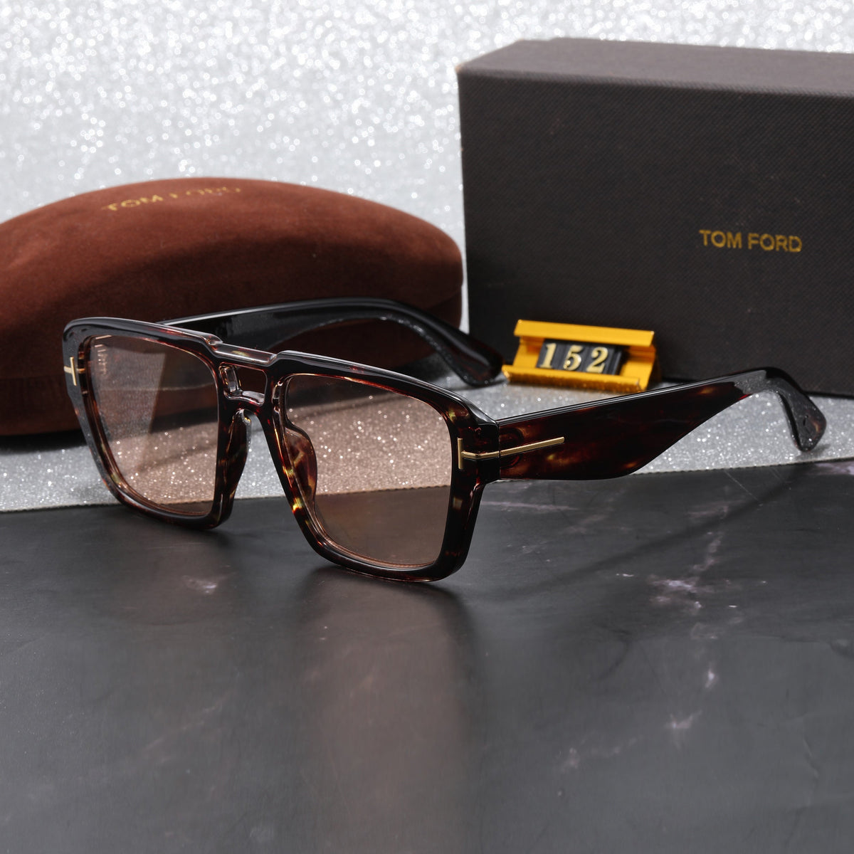 2026 American-style trendy double-bridge high-end sunglasses